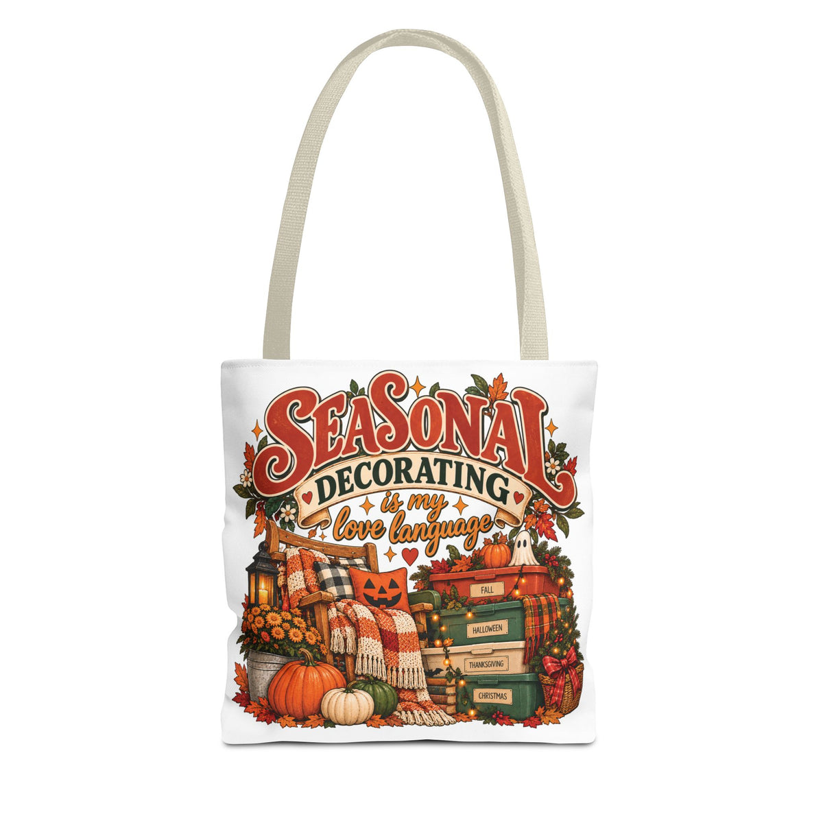 Seasonal Decorating Tote Bag