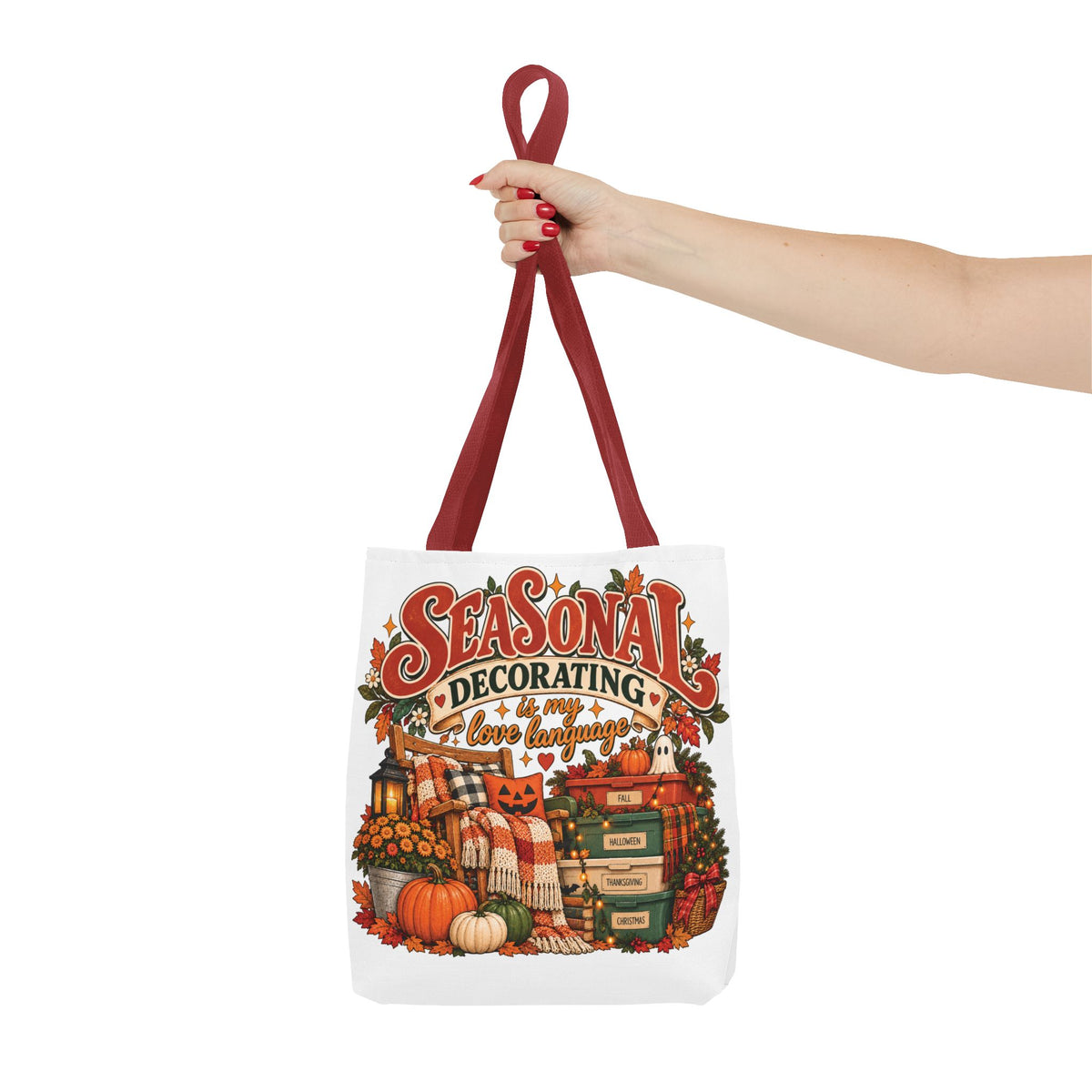Seasonal Decorating Tote Bag