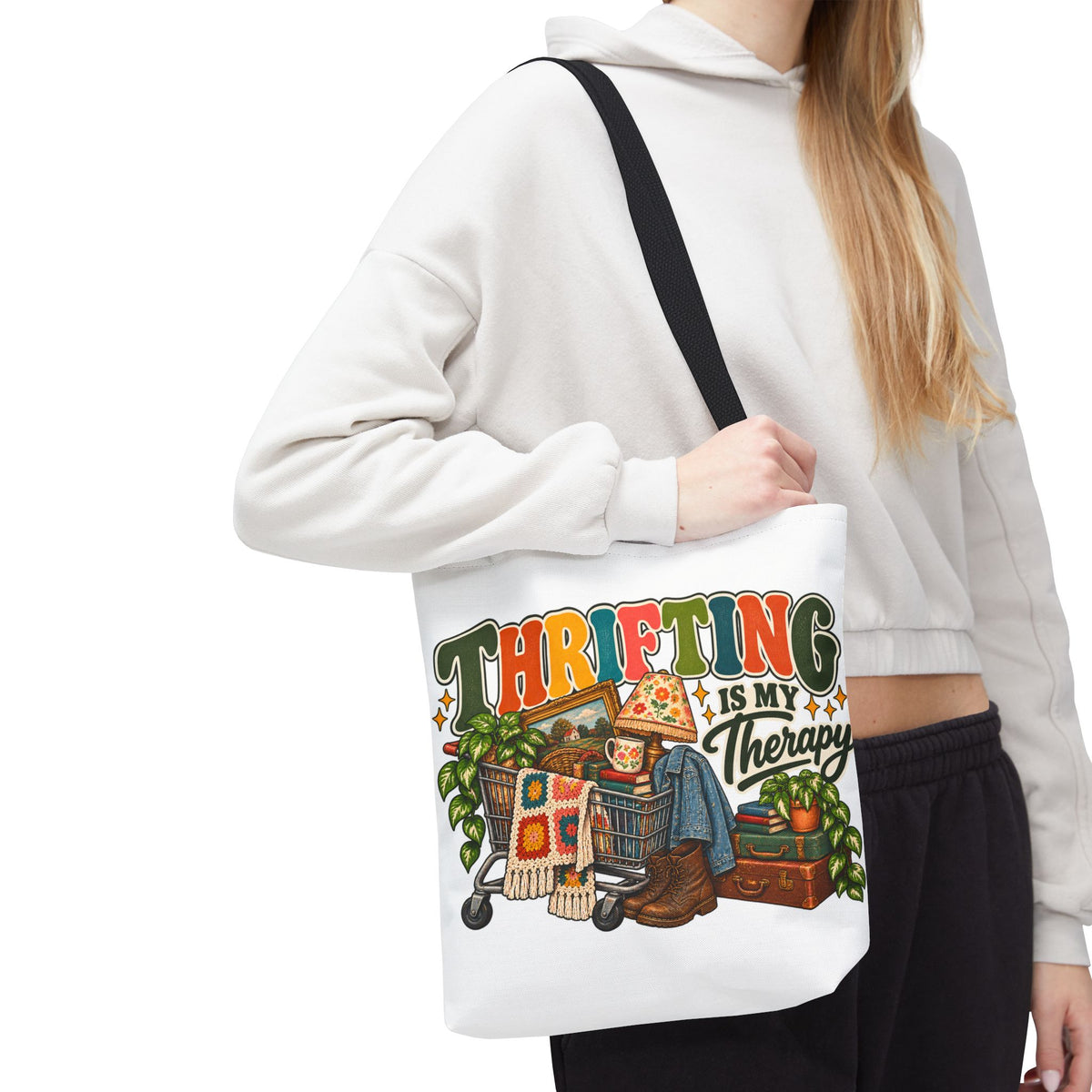 Thrifting Is My Therapy Tote Bag